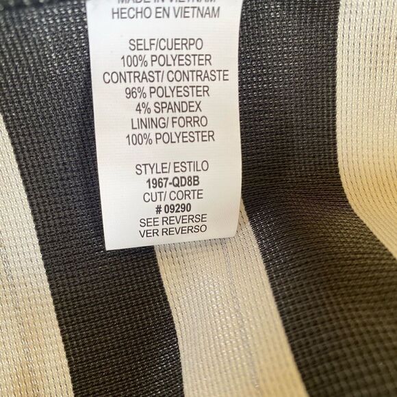 City Studio Speechless Off the Shoulder Black&White w/Silver‎ Detail Dress Sz.1 - Picture 10 of 10